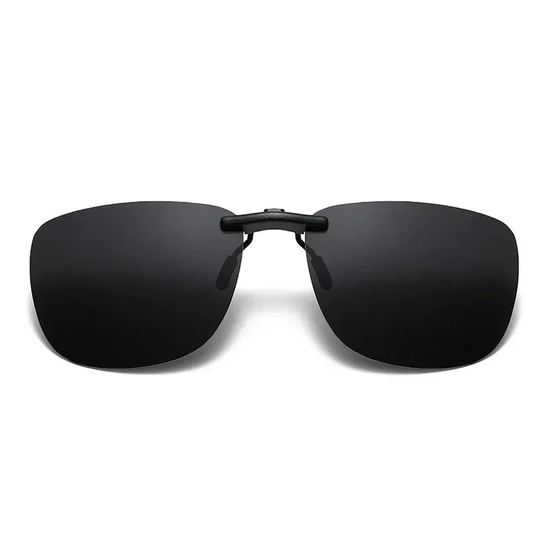 Square Polarized Clip-On Sunglasses – UV400 Anti-Glare