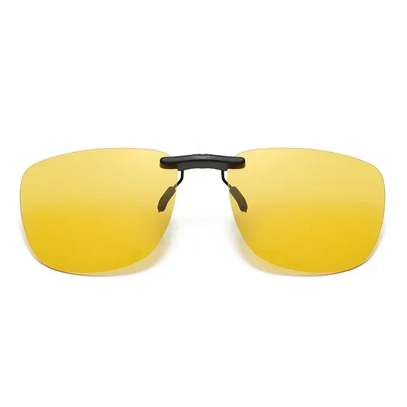 Square Polarized Clip-On Sunglasses – UV400 Anti-Glare - Nighttime