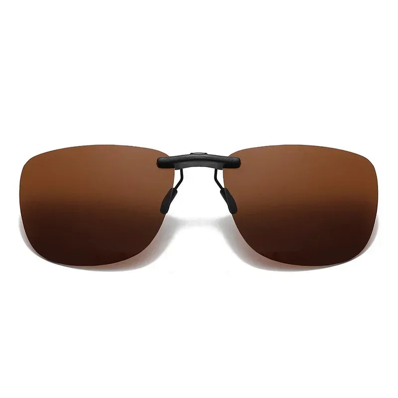 Square Polarized Clip-On Sunglasses – UV400 Anti-Glare